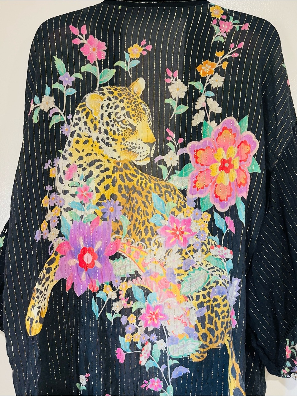 SPELL & The Gypsy Collective Jimi Midi Robe Charcoal Kimono OS - Picture 10 of 15